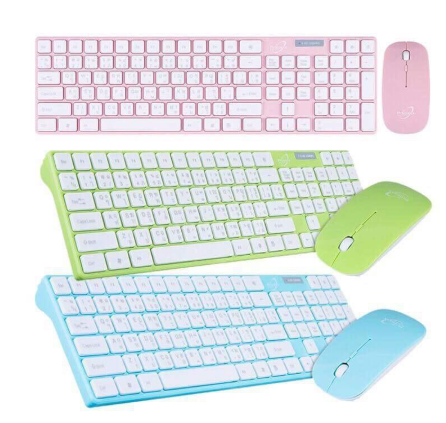 ชุด คีบอร์ดไร้สาย+ เมาส์ไร้สาย Wireless keyboard mouse set รุ่น WS-KMC-8119